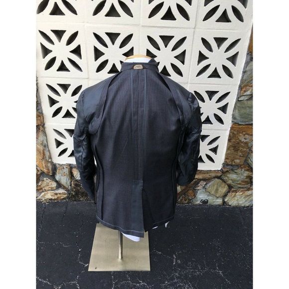 Paul Stuart Sports Coat Lightweight STUART III Gray Purple Striped Size 39 R - Picture 11 of 11